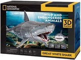 Kubisches lustiges 3D-Puzzle National Geographic White Shark