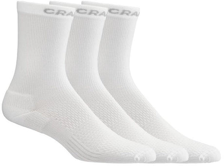 Craft Active High Sock 3er-Pack Unisex-Sportsocken – Weiß