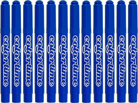 Colortime-Marker, 5-mm-Linie, azurblaues transparentes Glas, 12 Stück