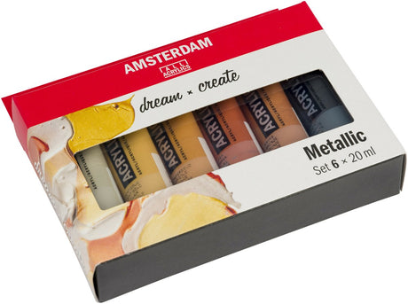 Acrylfarben-Metallic-Set der Amsterdamer Standardserie | 6 × 20 ml