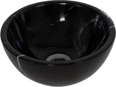 Plieger mini round waskom - 26x26x12cm - marmer zwart