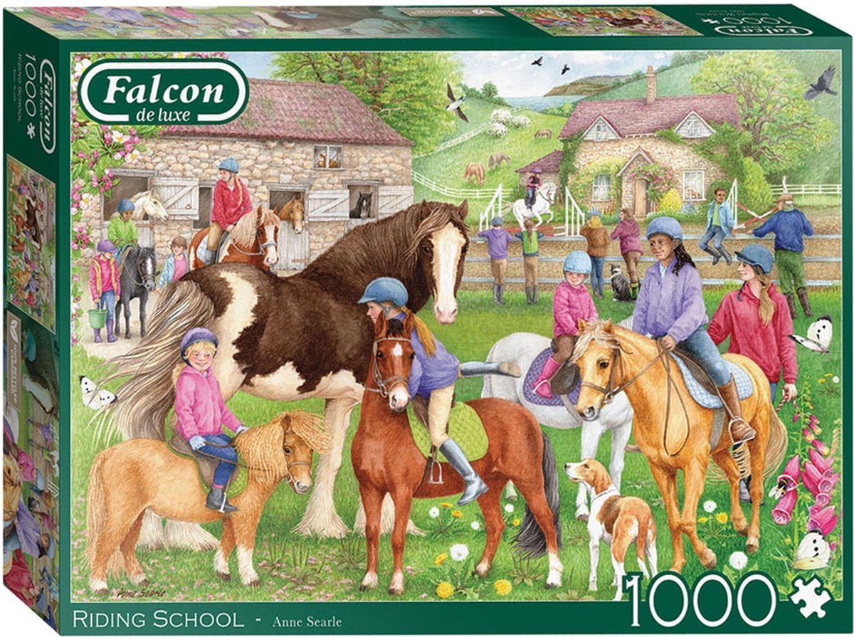 Jumbo-Falken-Puzzle - Reitschule, 1000 Teile.