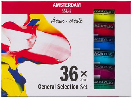 Allgemeines Auswahlset für Acrylfarben der Amsterdamer Standardserie | 36 × 20 ml