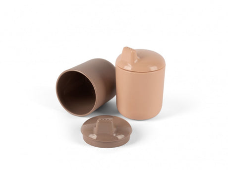 Dantoy Trinkbecher Baby Biokunststoff Mokka Sand 4-teilig nachhaltig.