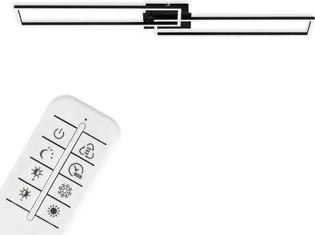 Briloner - LED Deckenleuchte - Deckenlampe - dimmbar - mit Fernbedienung - Farbtemperatursteuerung - inkl. Nachtlichtfunktion und Timer