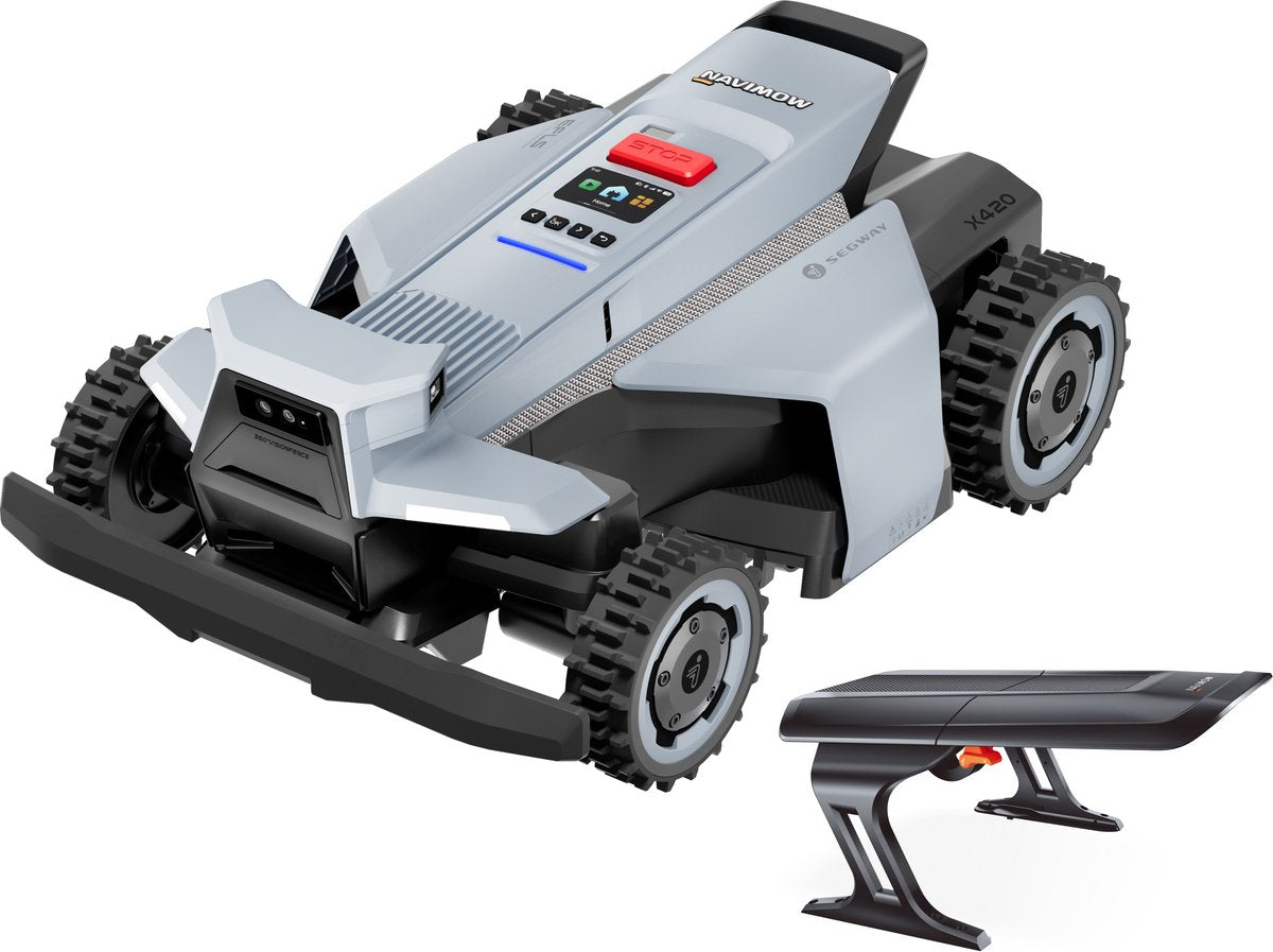 Navimow segway x420e - nrtk+vision - robotgrasmaaier - zonder grensdraad zonder antenne - navigatie zonder satellieten - 2000m² - 55% helling - ai obstakelvermijding - apple find my - super stil 68db - 3 jaar garantie