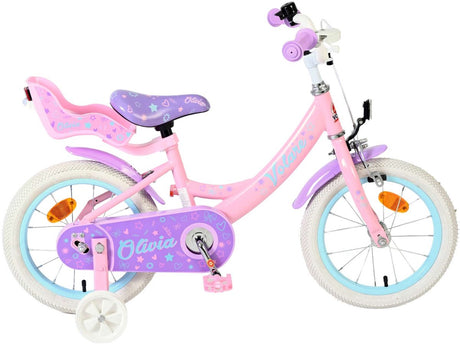 Volare Olivia Kinderfahrrad – Mädchen – 14 Zoll – Rosa