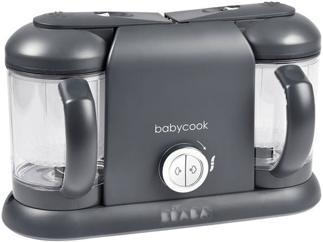 Béaba babycook® duo – 4-in-1 Dampfgarer und Babynahrungszubereiter – zwei große Schüsseln – Grau – Küchenmaschine