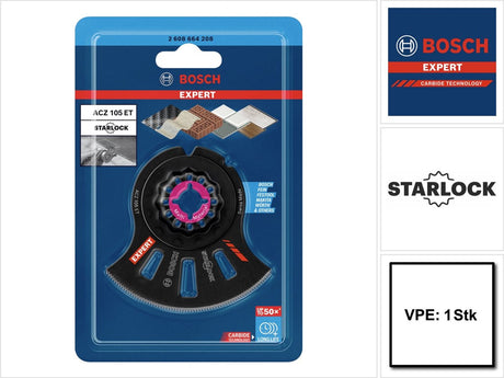 Bosch expert multi material acz 105 et segmentsägeblatt starlock 105 mm 1 stk. (2608664208) Hartmetall