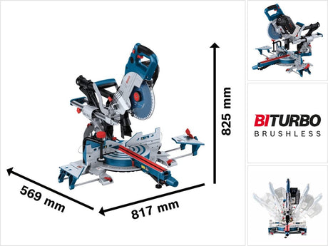 Bosch Professional GCM 18V-216 DC Akku-Kappsäge – Biturbo – ohne 18-V-Akku und Ladegerät