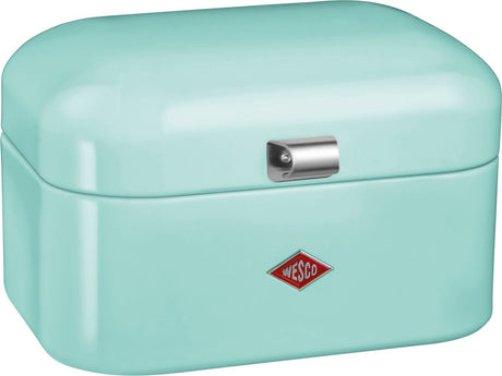 Wesco Single Grandy Brotkasten | 7,5 Liter - Größe M | Metall - Minze | Brotaufbewahrung