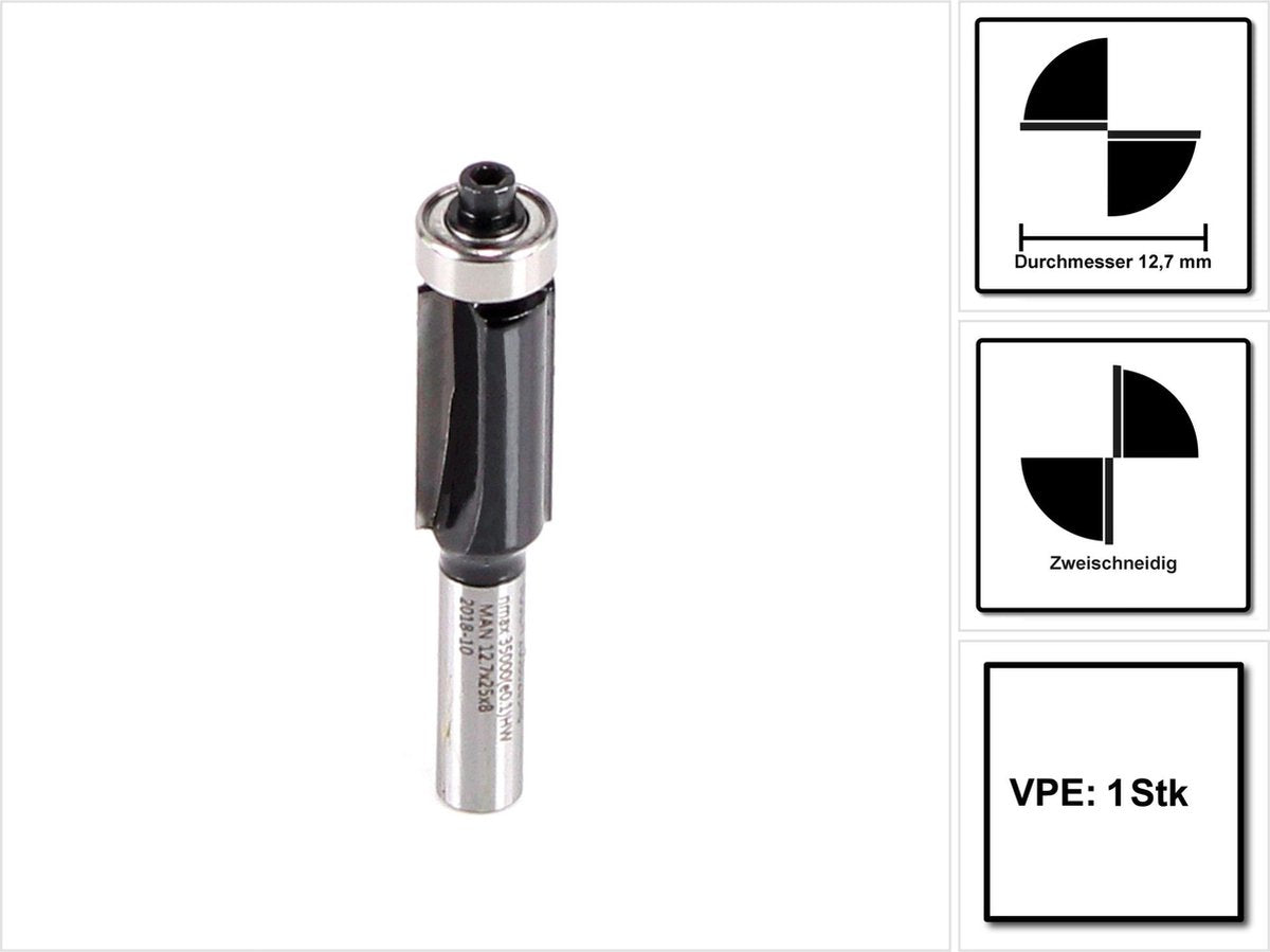 Bosch - kantenfrezen 8 mm, d1 12,7 mm, l 25,4 mm, g 68 mm