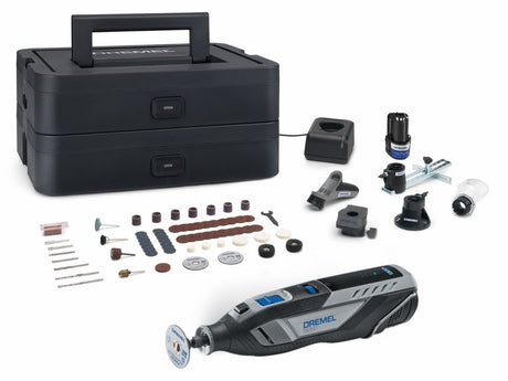 Dremel 8250-5 65 Platinum 12V Akku-Multitool-Set | inkl. 2 Ah Akku + Ladegerät | im Fall - f0138250jf