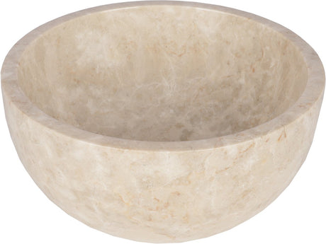 Differnz boomer waskom - 21x12cm - rond - marmer - beige