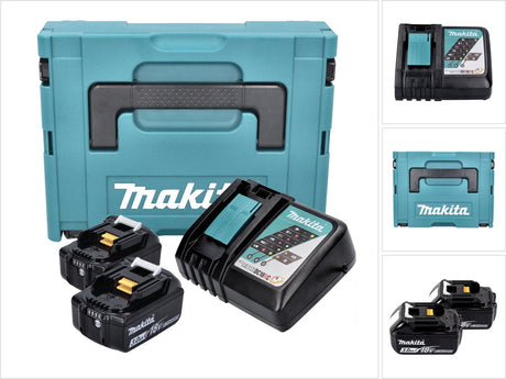 Makita-Zubehör – Set bestehend aus 9A-Ladegerät und 2x 18 V LXT 3,0 Ah-Akku 197952-5