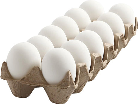 Creativ Company Eier, H: 6 cm, weiß, 12 Stück 1 Box
