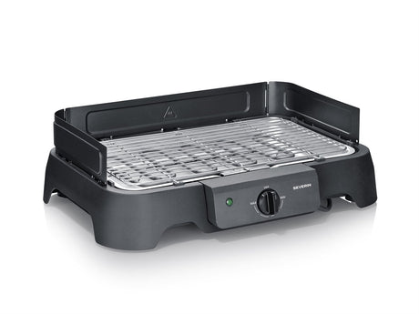 Severin PG 8593 Elektro-BBQ-Tischgrill – 2000 W – Grillrost aus Edelstahl – Temperaturregler 35–200 °C
