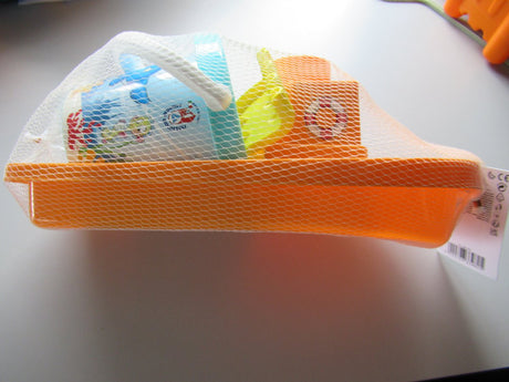 Androni Happy Fish Eimerset 4-teilig – Orange mit Fischdruck