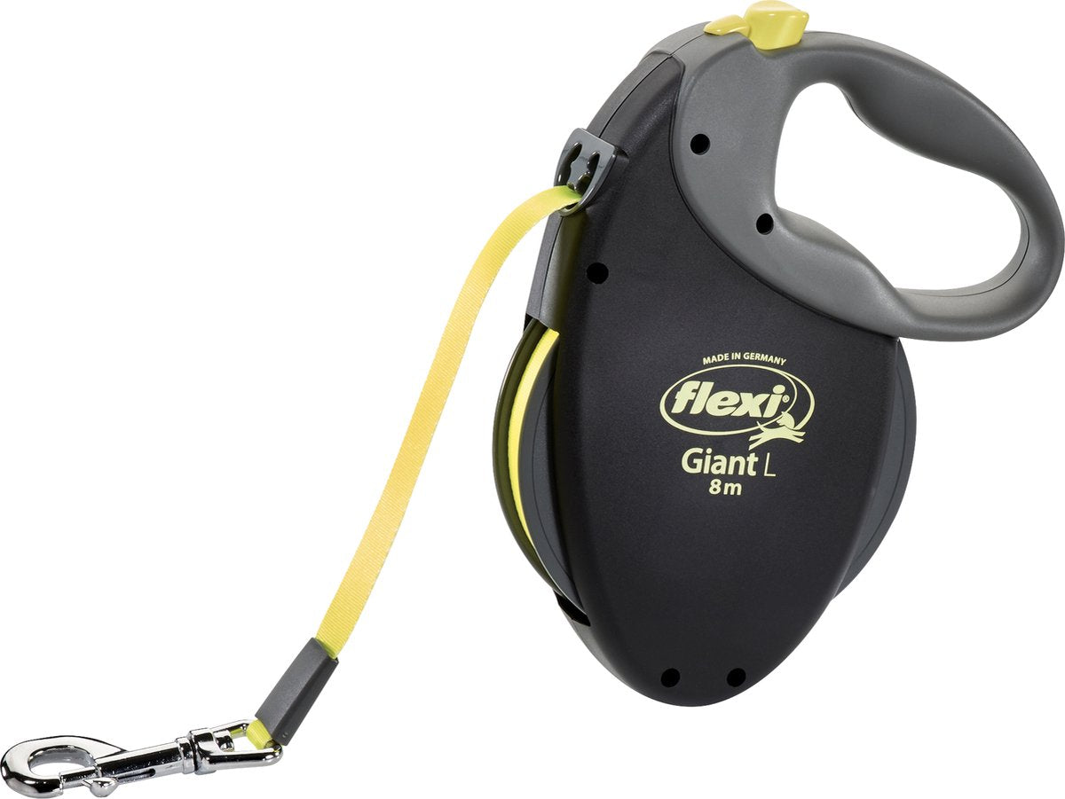 Flexi Retractable Line Giant Tape Neon Schwarz Gelb