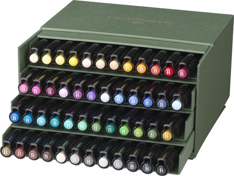 Faber-Castell Faber Castell Pitt Artist Pen Zeichenstift – Pinselstift – Studiobox 48 Stück – FC-167192