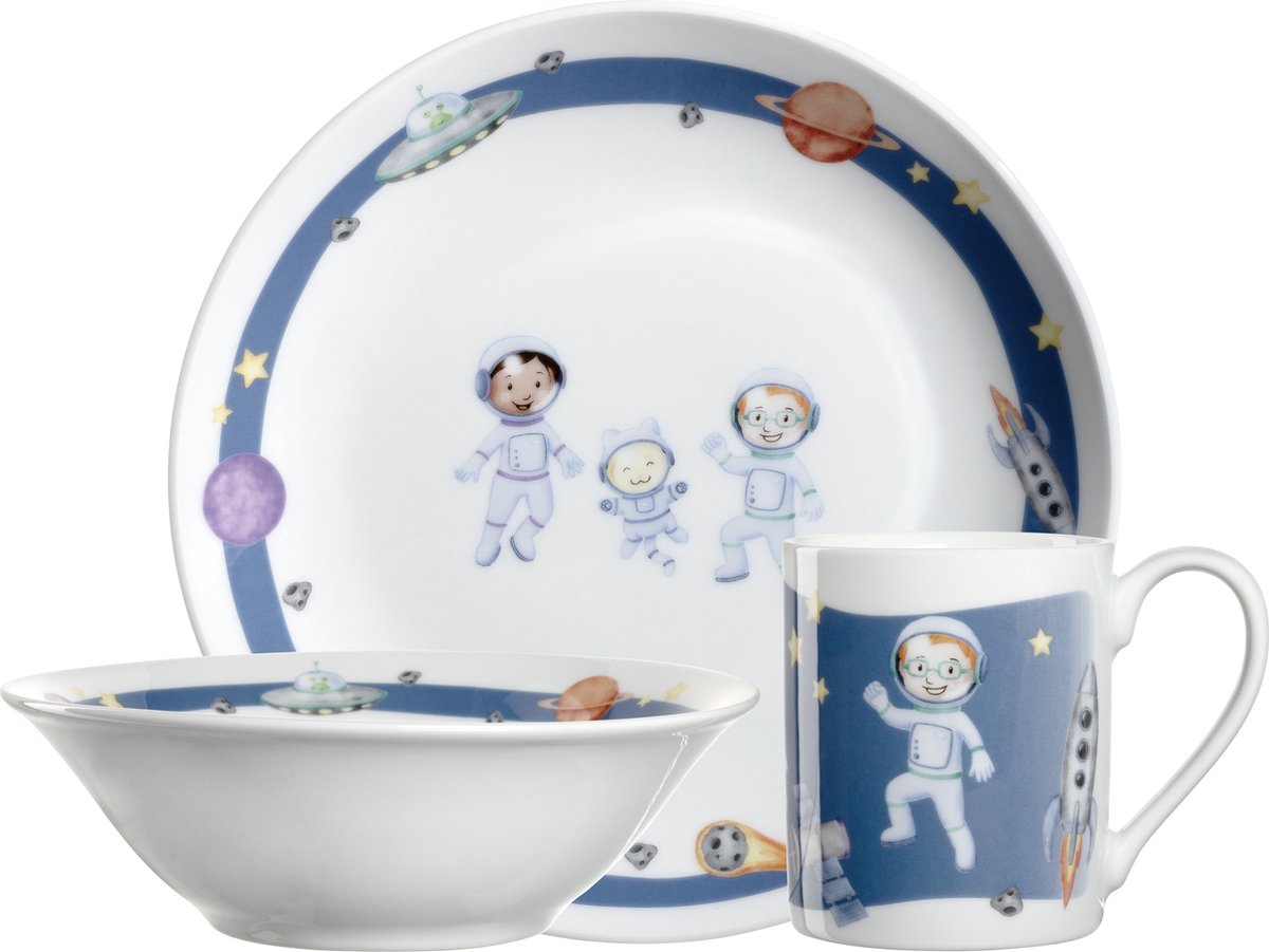 Leonardo Avventura Kindergeschirr-Set Space – 3-teilig