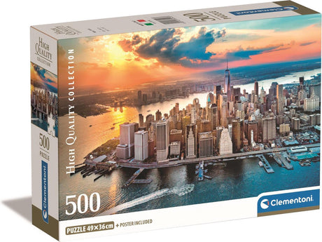 Clementoni – Puzzle – 500 Teile – New York – Puzzle für Erwachsene – hochwertige Kollektion