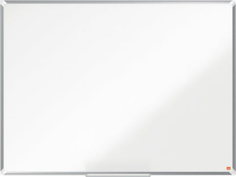 Nobo Premium Plus magnetisches Whiteboard aus Emaille – mit Stiftablage – inklusive Whiteboard-Marker – 1200 x 900 mm