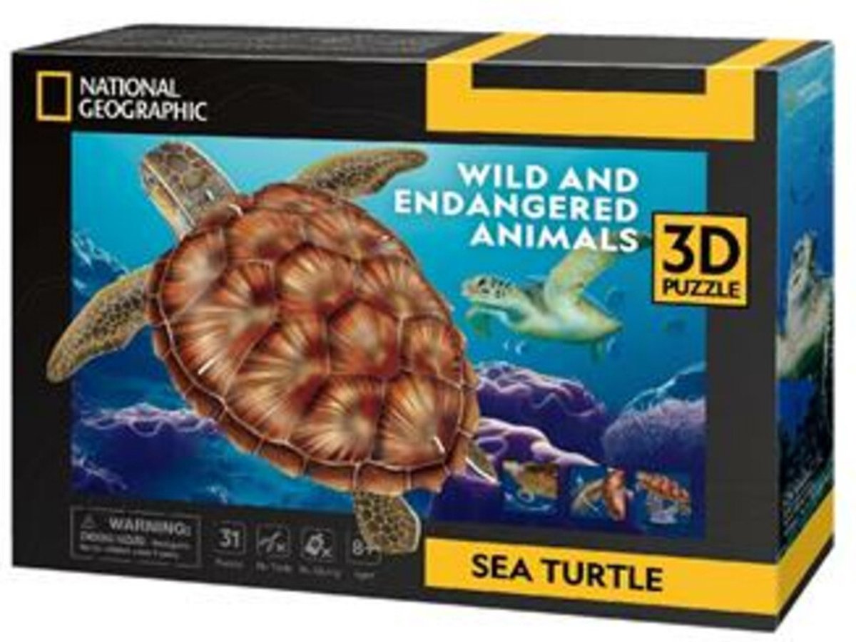 Kubisches lustiges 3D-Puzzle National Geographic Meeresschildkröte