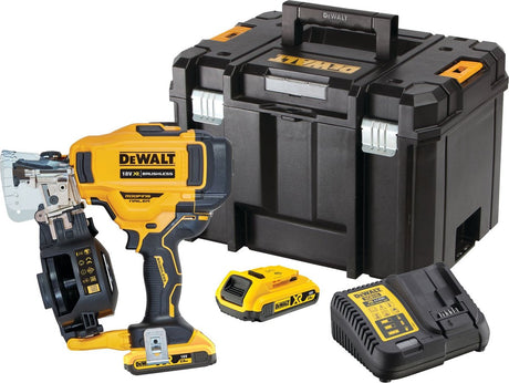 Dewalt dcn45rnd2 18-V-Li-Ionen-Akku-Nagler für Dacheindeckungen (2x 2,0-Ah-Akku) in TSTAK – 19–45 mm – bürstenlos