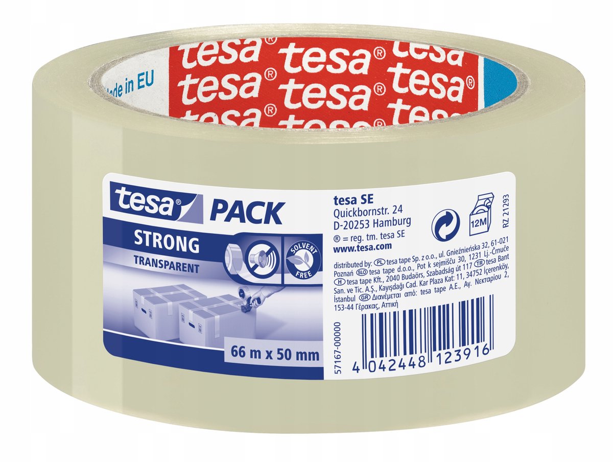 Tesa Verpackungsband 66mx50mm transp. 6St