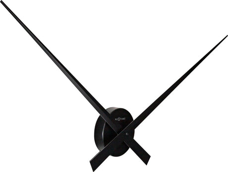 Nextime hands – wandklok – 85 cm – aluminium – zwart