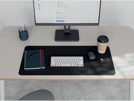 Leitz große Schreibtischunterlage 80×40 cm – rutschfest – Schreibtischunterlage – wasserfest – für Tastatur-Maus – Schwarz