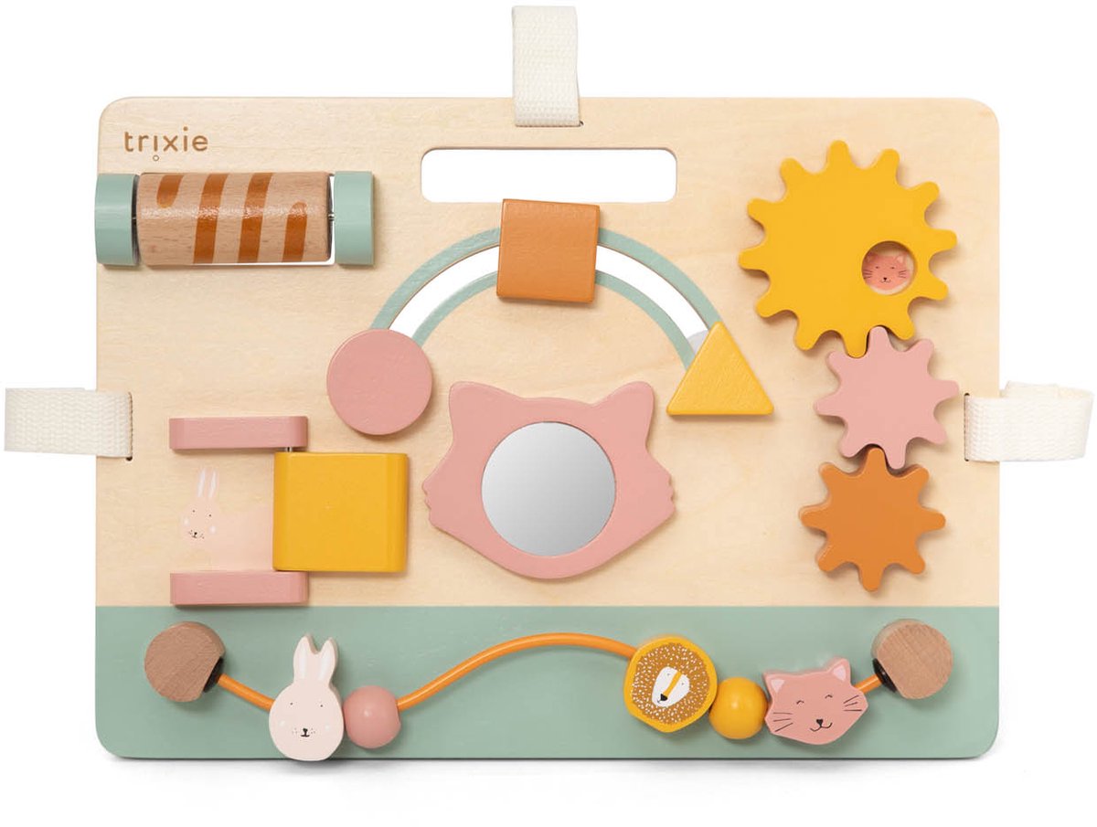 Trixie Aktivitätstafel aus Holz – mrs. Katze – 6 Monate+ – FSC-Holz – schön als Geschenk zur Schwangerschaft