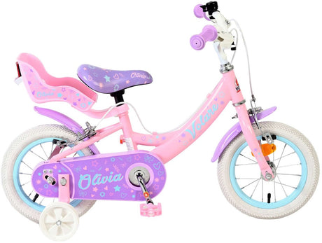 Volare Olivia Kinderfahrrad – Mädchen – 12 Zoll – Pink – zwei Handbremsen