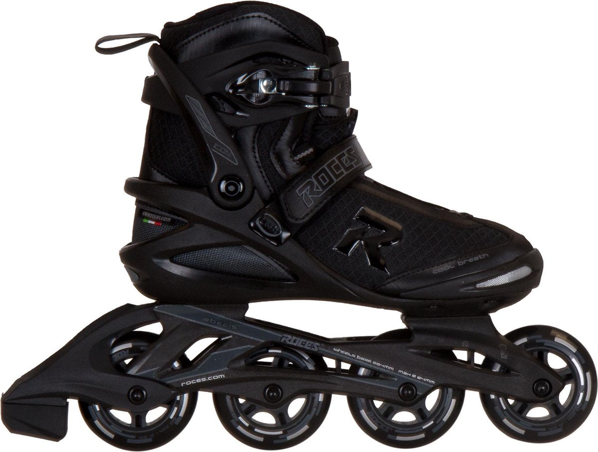 Roces Icon 80 Inline-Skates Erwachsene – 4x80mm Rollen – Fitness-Inline-Skates – Schwarz – Größe 39