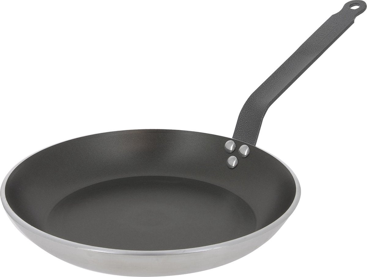 Debuyer de Buyer Choc Resto Induktionsbratpfanne 28 cm – professionelle Antihaftpfanne – induktionsgeeignet – Aluminium – Schwarz