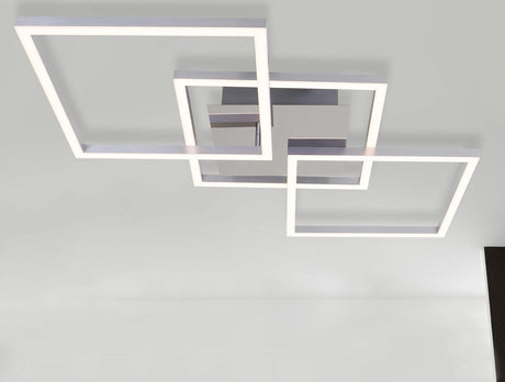 Briloner leuchten briloner - LED-Deckenleuchte - dimmbar - drehbar - 3.000k warmweißes Licht - Wohnzimmerlampe - silberfarben