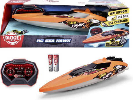 Dickie Toys - RC Sea Hawk - steuerbares Schnellboot - Fernbedienung - ab 6 Jahren