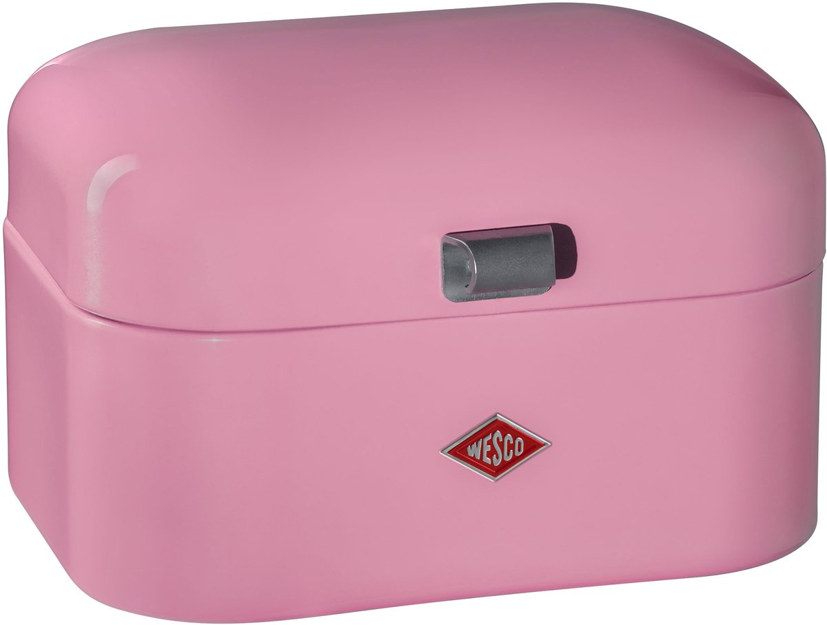 Wesco Single Grandy Brotkasten | 7,5 Liter - Größe M | Metall - rosa | Brotaufbewahrung