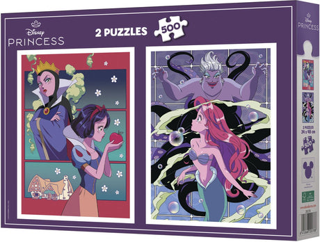 Educa Puzzle Disney Schurken Prinzessin 2x500 Stück Pappe.