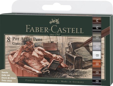 Faber-Castell Zeichenstift – Pitt Artist Pen – 8-teilig – Classic – FC-167172