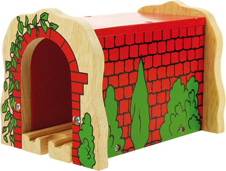 Bigjijgs Bigjigs Holzschienen – roter Tunnel