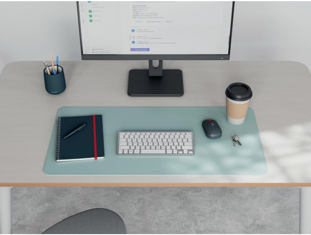 Leitz große Schreibtischunterlage 80×40 cm – rutschfest – Schreibtischunterlage – wasserfest – für Tastatur-Maus – Mint