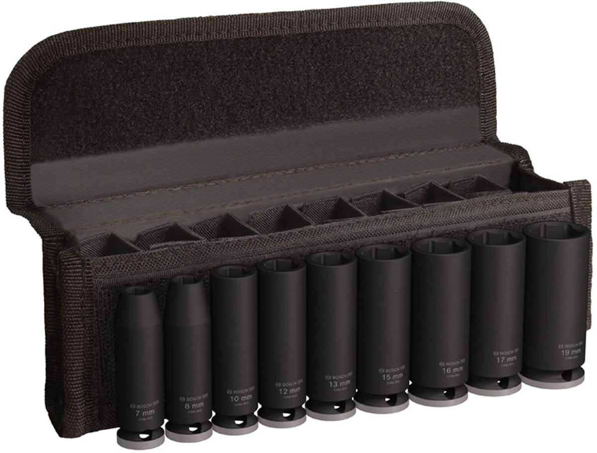 Bosch Professional Pro Impact Schlag-Stecknuss-Set lang 3 8 9-teilig – 2608003037