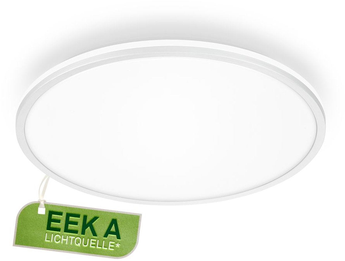 Briloner Pulap A – LED-Deckenleuchte – Deckenleuchte mit EEK A-Lichtquelle* – indirektes Licht – neutralweißes Licht – ø 33 cm – weiß