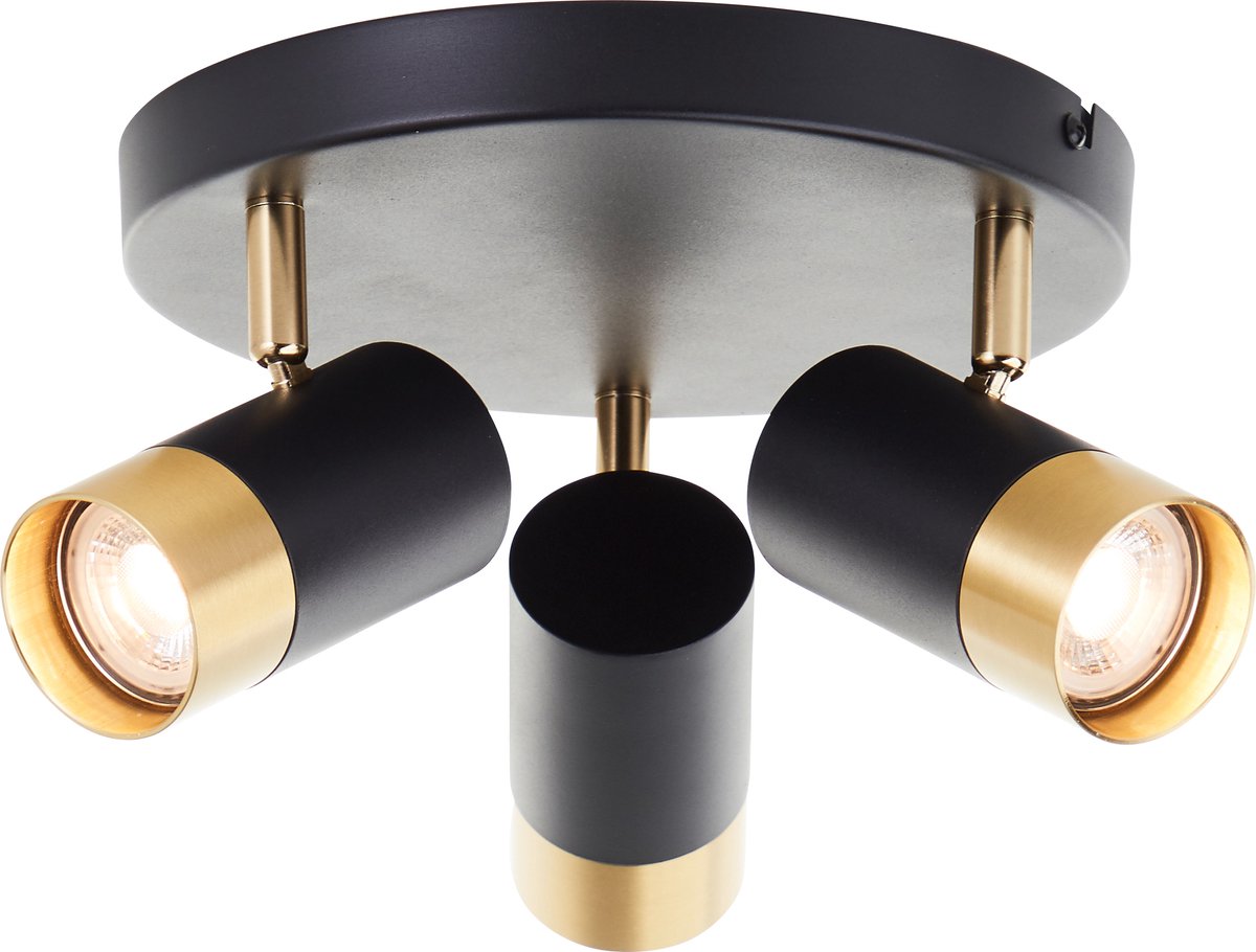 Brilliant Vigolo – Deckenstrahler – Gu10 3 x 5 W – 3000 K – Schwarzgold