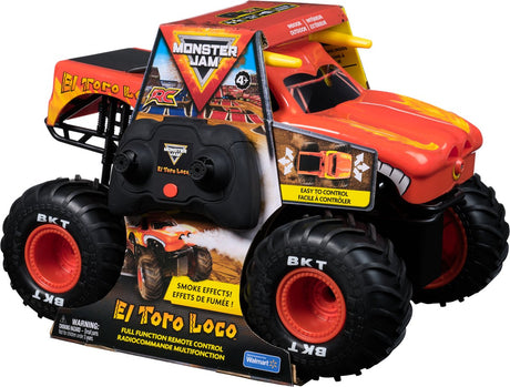 Monster Jam – El Toro Loco Monster Truck mit Raucheffekten – ferngesteuertes Fahrzeug – Maßstab 1:15