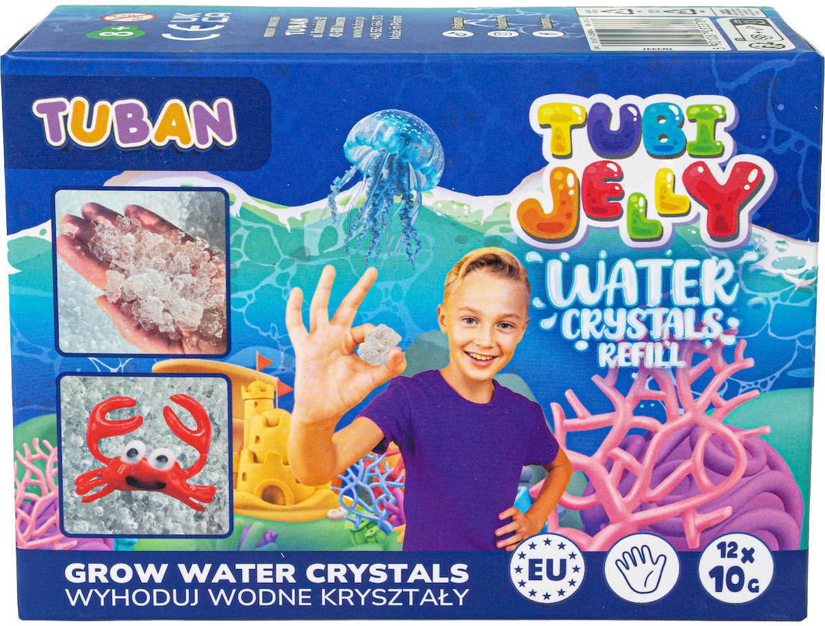 Tuban-Lernspielzeug – Tubi-Gelee-Wasserkristalle 12 x 10 g.