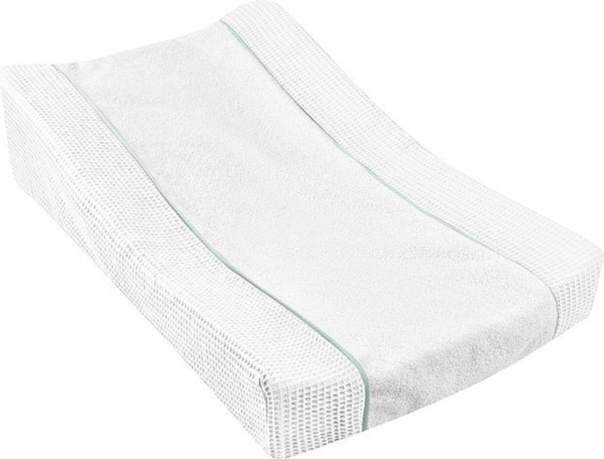 Béaba sofalange® – Bezug für Wickelauflage – 100 % Bio-Baumwolle – weich saugfähig – weiß