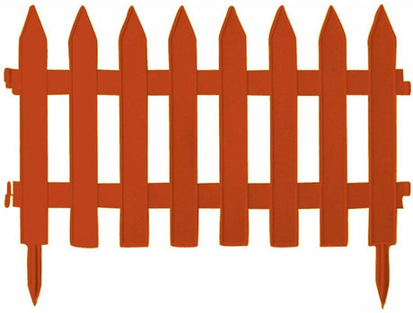 Prosperplast Gartentore – 7x Stück – Kunststoff – 320 cm – Terra – Randkante – Gartenzaun